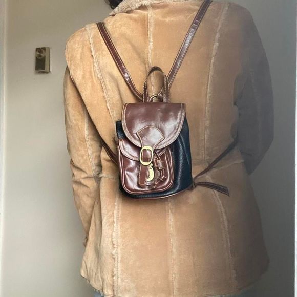 Black & brown mini backpack - Picture 7 of 8